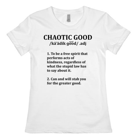 Chaotic Good Definition Women's Cotton Tee