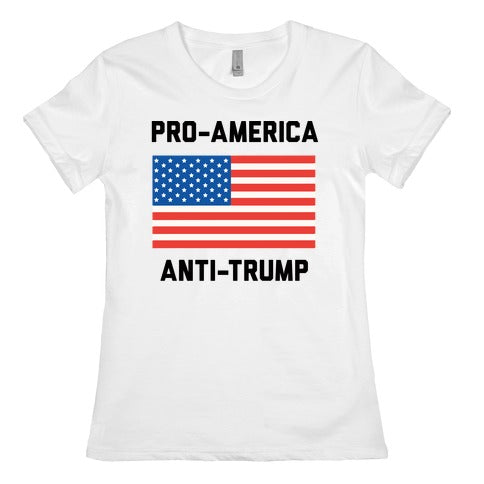Pro-America Anti-Trump Women's Cotton Tee