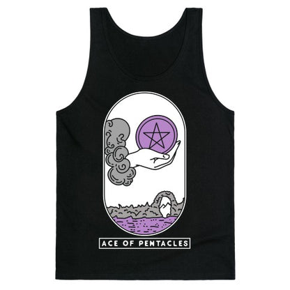 Ace of Pentacles Asexual Pride Tank Top