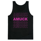 Amuck Amuck Amuck Thank You Hocus Pocus Parody White Print Tank Top