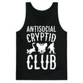 Antisocial Cryptid Club White Print Tank Top