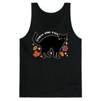 Feral Girl Fall Black Cat Tank Top