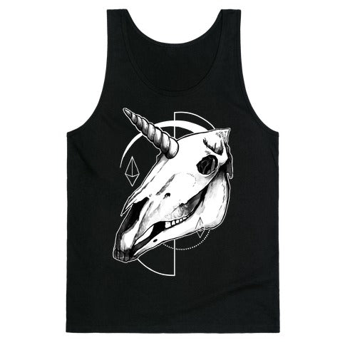 Geometric Occult Unicorn Skull Tank Top