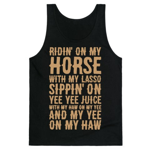Gin And Juice Cowboy Parody Tank Top