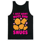 I Just Want Nugs and Snugs White Print Tank Top