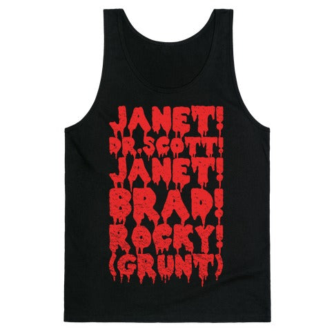 Janet, Dr. Scott, Janet, Brad, Rocky! Tank Top