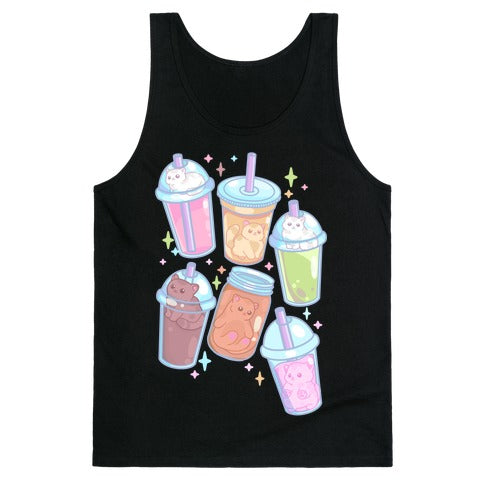 Kawaii Cat Cafe Drinks Tank Top