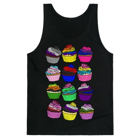 LGBTQ+ Cartoon Cupcakes Tank Top