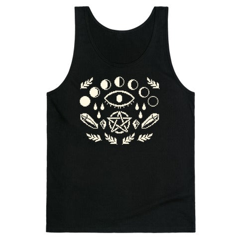 Occult Pixel Pattern Tank Top