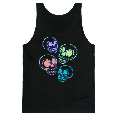 Pastel Skulls Glitch Tank Top