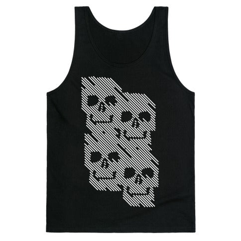 Repeating Skull Bars Tank Top