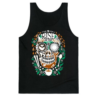 Rise and Shine Coffee Skull Tank Top