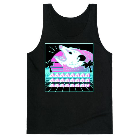 Screaming Retrowave Possum Tank Top