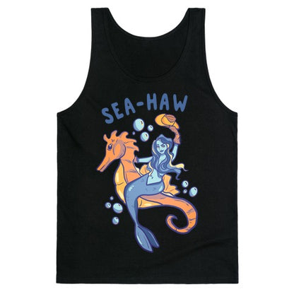 Sea-Haw Cowgirl Mermaid Tank Top