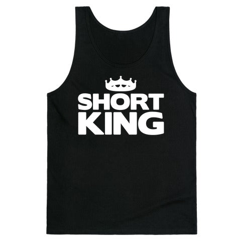 Short King White Print Tank Top