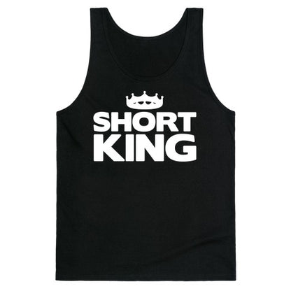 Short King White Print Tank Top