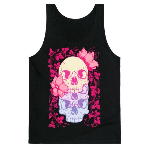 Skull of Vines and Flowers Tank Top