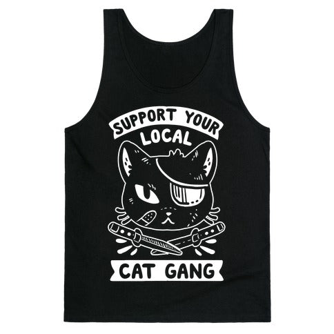 Support Your Local Cat Gang Tank Top