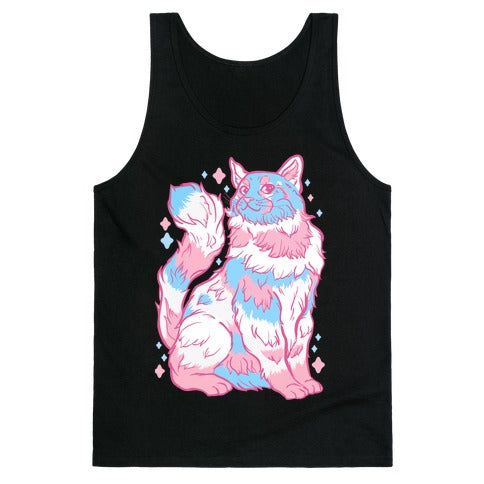 Transgender Pride Cat Tank Top