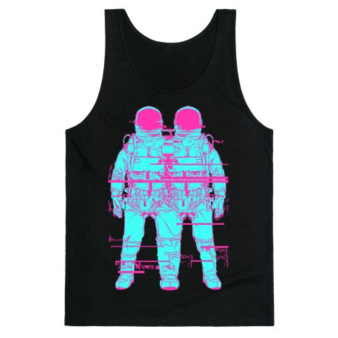 Twin Astronaut Glitch Tank Top