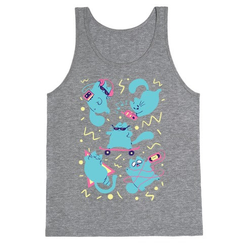 90's Cats Pattern Tank Top