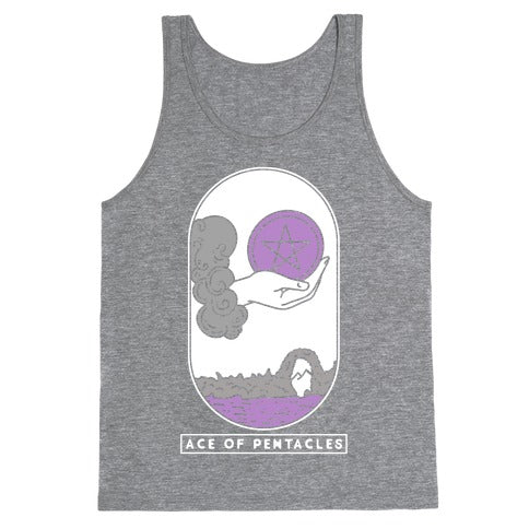 Ace of Pentacles Asexual Pride Tank Top