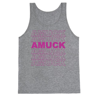 Amuck Amuck Amuck Thank You Hocus Pocus Parody White Print Tank Top