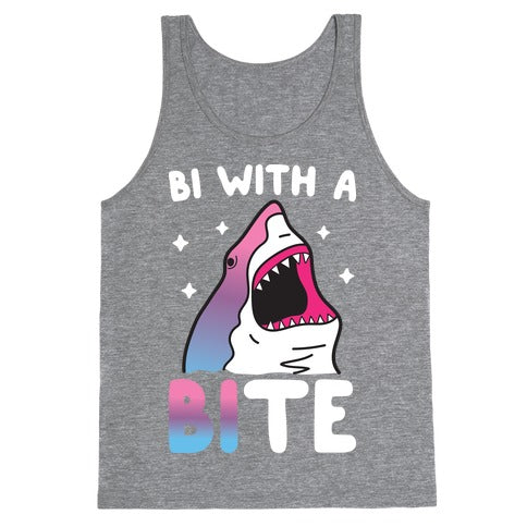 Bi With A Bite Bisexual Shark Tank Top