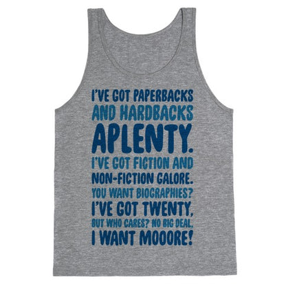 Book Lover's Part of Your World Parody Tank Top