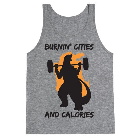 Burnin' Cities And Calories Kaiju Tank Top