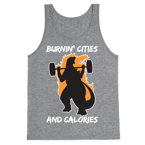 Burnin' Cities And Calories Kaiju Tank Top