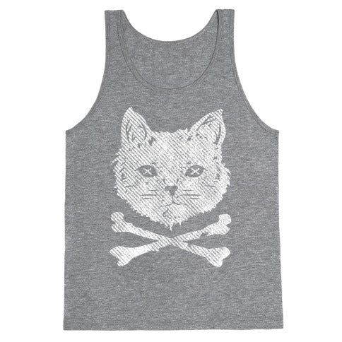 Cat and Cross Bones Tank Top