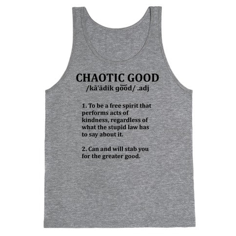 Chaotic Good Definition Tank Top