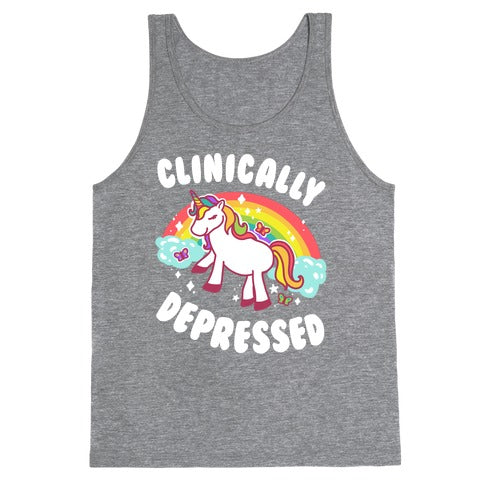 Clinically Depressed Unicorn Tank Top