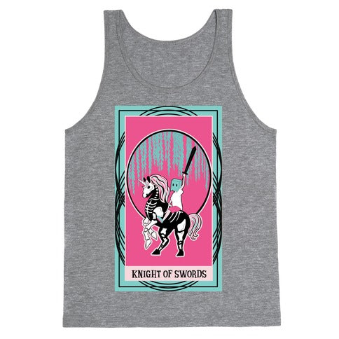 Creepy Cute Tarots: Knight of Swords Tank Top