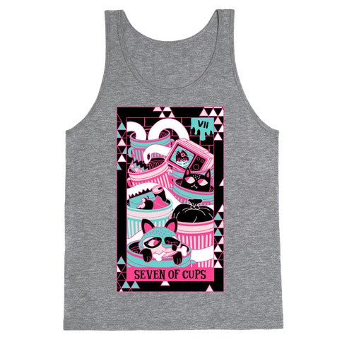 Creepy Cute Tarots: Seven Of Cups Tank Top