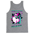 Don't Stop Believin' 80s Synthwave Unicorn Tank Top