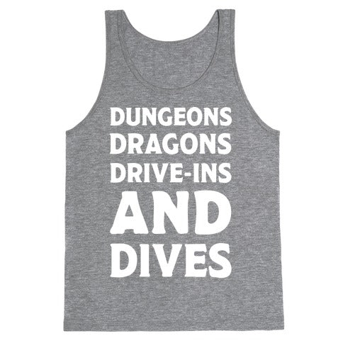 Dungeons Dragons Drive-ins And Dives Tank Top