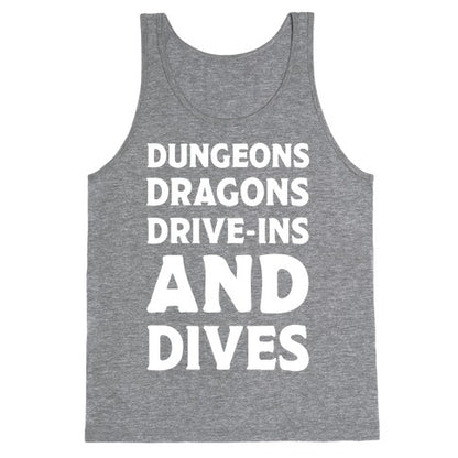 Dungeons Dragons Drive-ins And Dives Tank Top