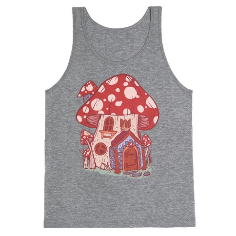 Fairy Mushroom House Pattern Tank Top