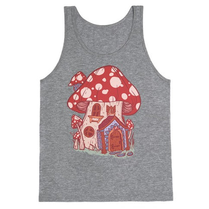 Fairy Mushroom House Pattern Tank Top