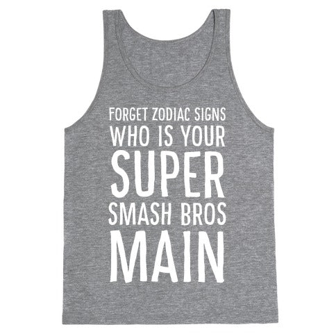 Forget Zodiac Signs, Who is Your Super Smash Bros Main Tank Top