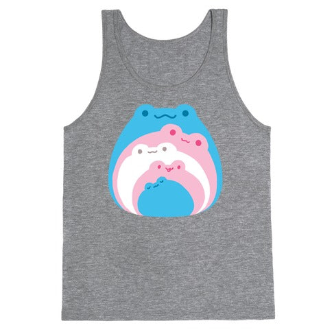 Frogs In Frogs In Frogs Trans Pride Tank Top