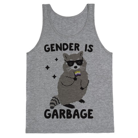 Gender Is Garbage Non-binary Raccoon Tank Top