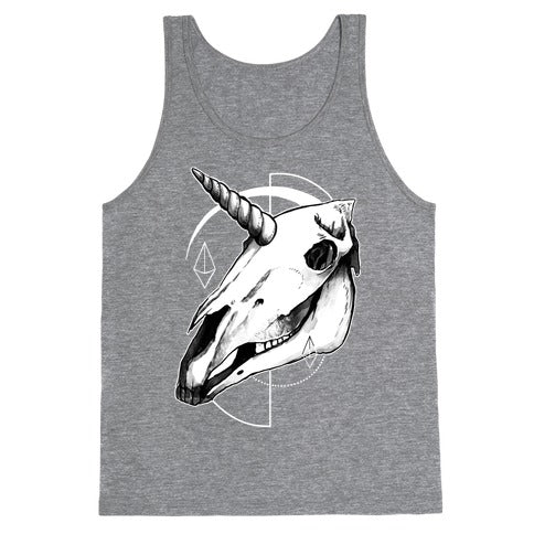 Geometric Occult Unicorn Skull Tank Top