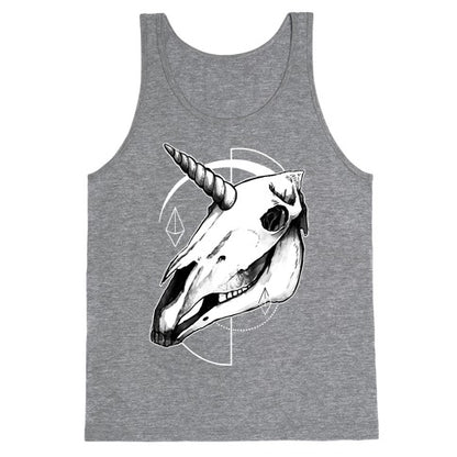 Geometric Occult Unicorn Skull Tank Top