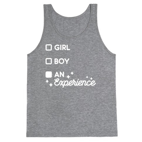 Girl, Boy, An Experience Checklist Tank Top