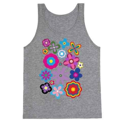 Hippie Pride Flower Pattern Tank Top