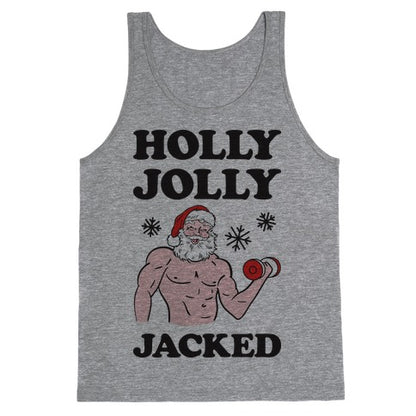 Holly Jolly Jacked Santa Tank Top