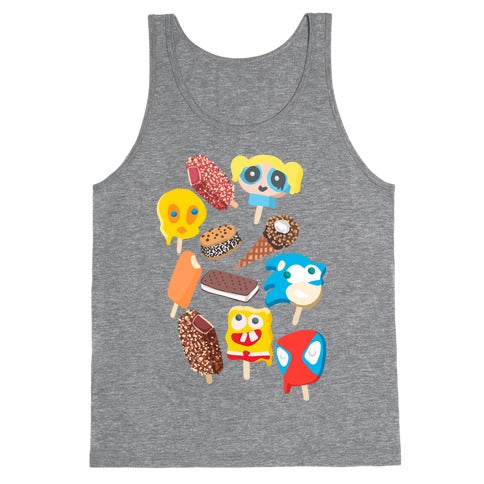 Ice Cream Truck Treats Pattern Tank Top